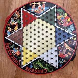 Vintage Tin Chinese Checkers Game Steven St Louis Pixie Games Mid Century